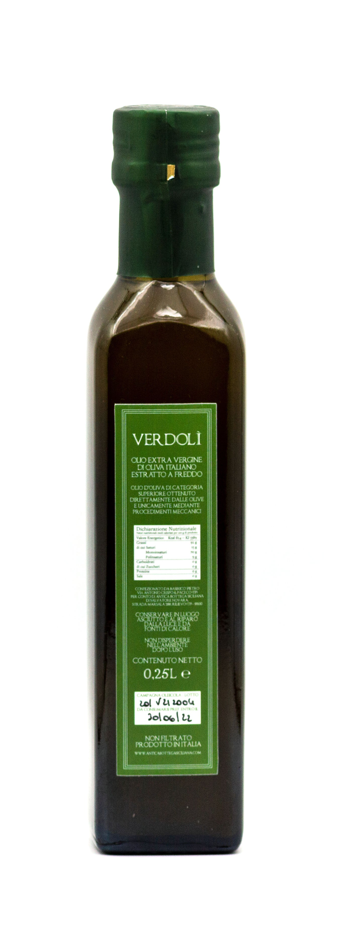 OLIO EVO VERDOLI' 0,25CL